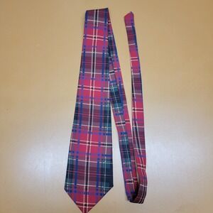 Classic Plaid Necktie Red Blue Green Tartan Pattern Formal Neckwear